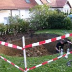 Absperren damit keiner reinplumpst